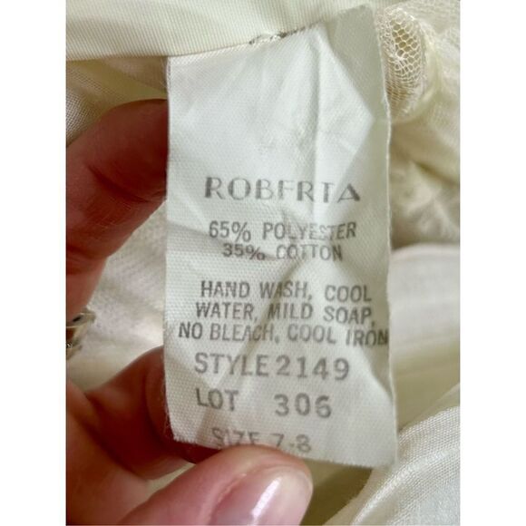 Roberta California Vintage Boho Prairie Cottagecore off white maxi dress - Picture 15 of 15